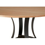 Crafted Cherry Dining by Ben & Erin Napier 60 inch ROUND TABLE w/ Metal Base - Image 6