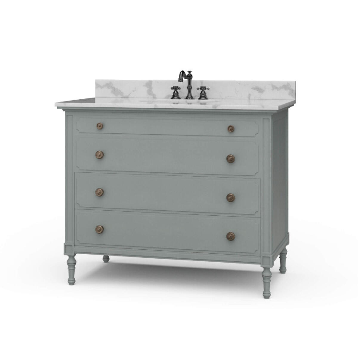 26667688480f7b5102f864813b2f9df6 Carrington Single Vanity W/ Sink & Marble Top - Image 1