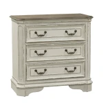 Magnolia Manor 3 Drawer Bedside Chest w/ Charging Station - Image 4