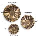 Peonia Indoor-outdoor Wall Decor, Gold, S/3 - Image 8