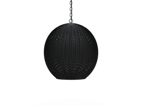 Ball Rattan Pendant Lighting Black