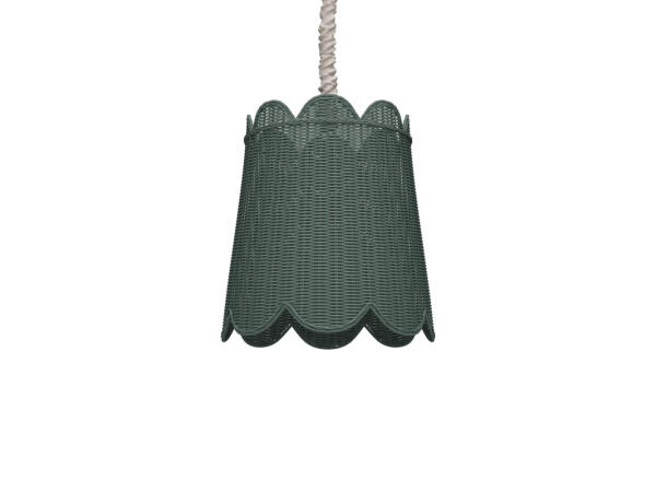 Scalloped Rattan Pendant Lighting Bramble