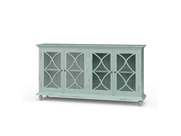 Hamilton 4 Door Buffet Dining Storage Blue