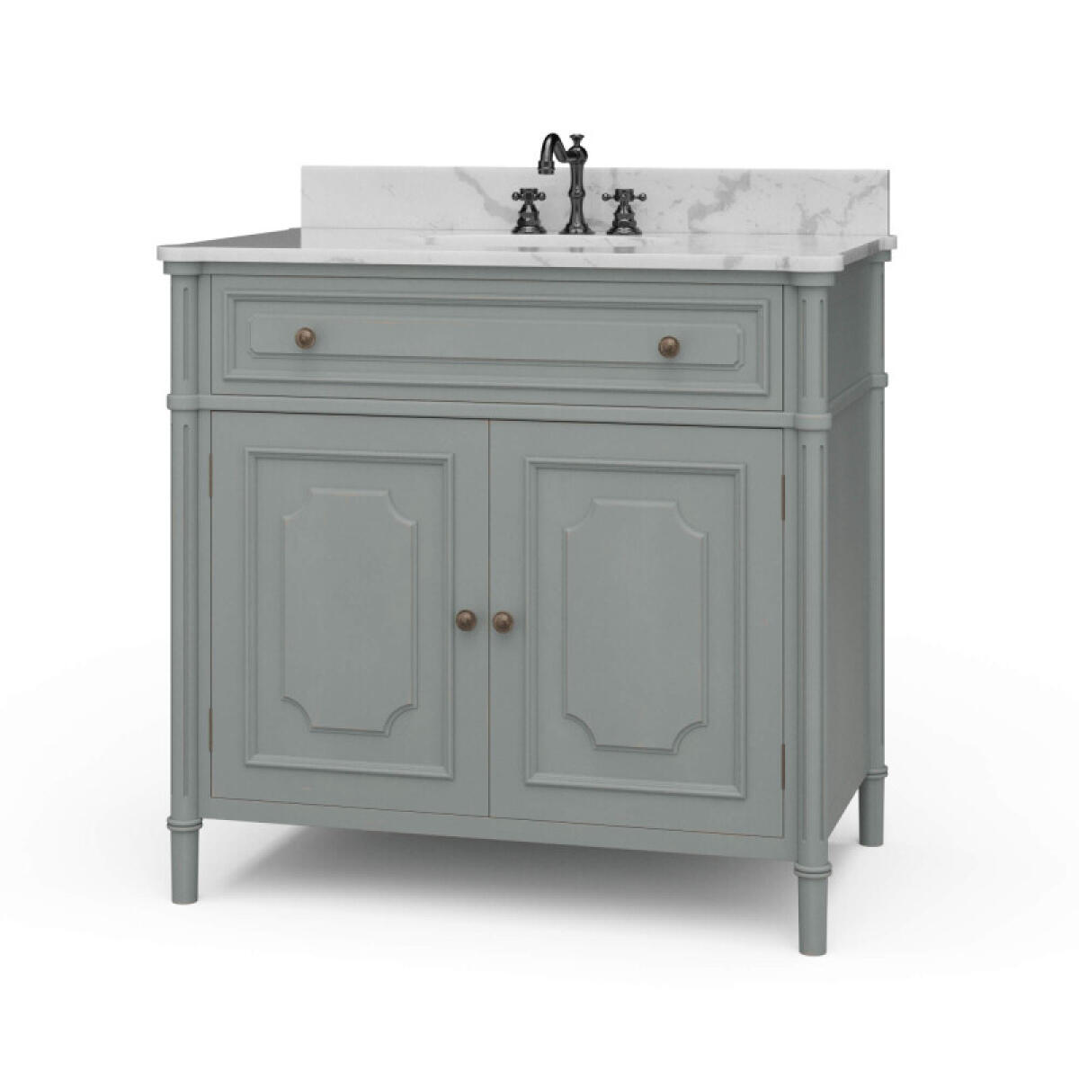 26ea7a8c696872ef1b85509e9763da3b Nantes Single Vanity W/ Sink & Marble Top - Image 1