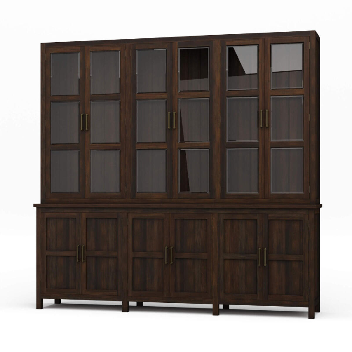 27120ee1e2e063839e41cd9a6119cf0d Madrone 12 Door Display Cabinet W/ Glass Shelves - Image 1