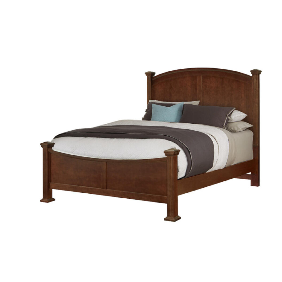 277611bc49d3d2040e6dc1c7d2f50664 Bonanza Queen & King Poster Bed - Cherry Finish - Image 1