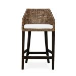 Savanah Rattan Barstool W/ Seat Cushion Barstools Azure Shiny 19
