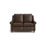 Magnificent Motion Leather Panel Arm Reclining Loveseat