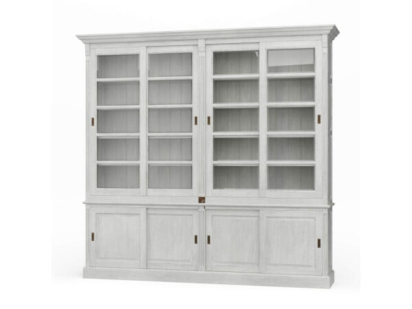 Hudson 99” Bookcase W/ Sliding Doors Bookcases Bookcases 2