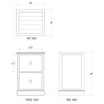 Emerson 2 Drawer Filing Cabinet Office Storage Antique French Oak 10