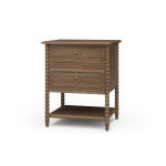 Cholet 2 Drawer Bedside Table W/ Shelf