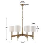 Lautoka, 8 Lt Chandelier Lighting Gold 27