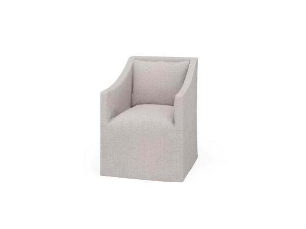 Zara Slipcovered Dining Chair W/ Arms Chairs & Benches Bramble