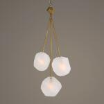 Geodesic, 3 Lt Pendant Lighting Brass 14