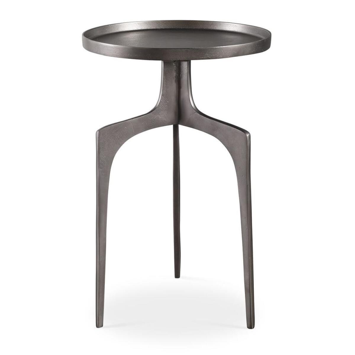 Kenna Accent Table, Nickel Chairside Tables Black 2 Kenna Accent Table, Nickel Chairside Tables Black 2