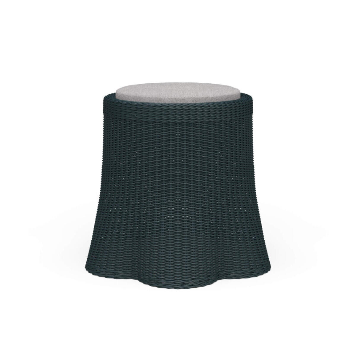 292662d735b12c2001b9c20e69f7f905 Newport Rattan Round Small Ottoman W/ Cushion - Image 1