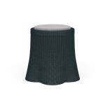 Newport Rattan Round Small Ottoman W/ Cushion