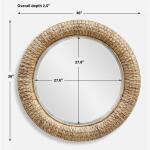 Twisted Seagrass Round Mirror Mirrors Brown 17