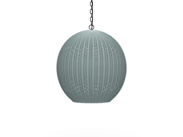 Ball Rattan Pendant Lighting Blue