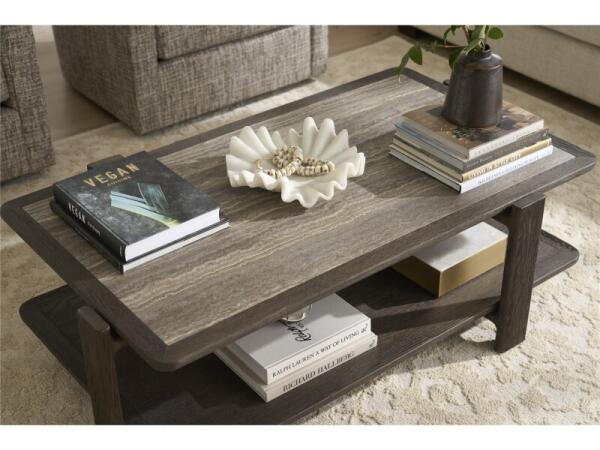 Modern Sable and Stone Cocktail Table Cocktail & Coffee Tables Brown 8