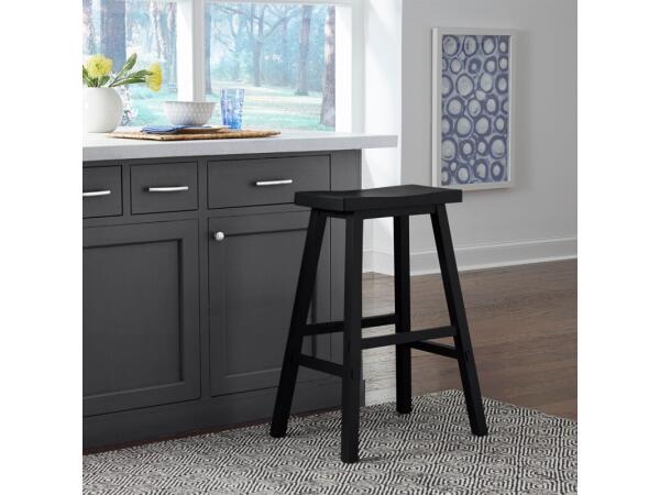 Creations 30 Inch Sawhorse Barstool – Black (RTA) Barstools Barstools