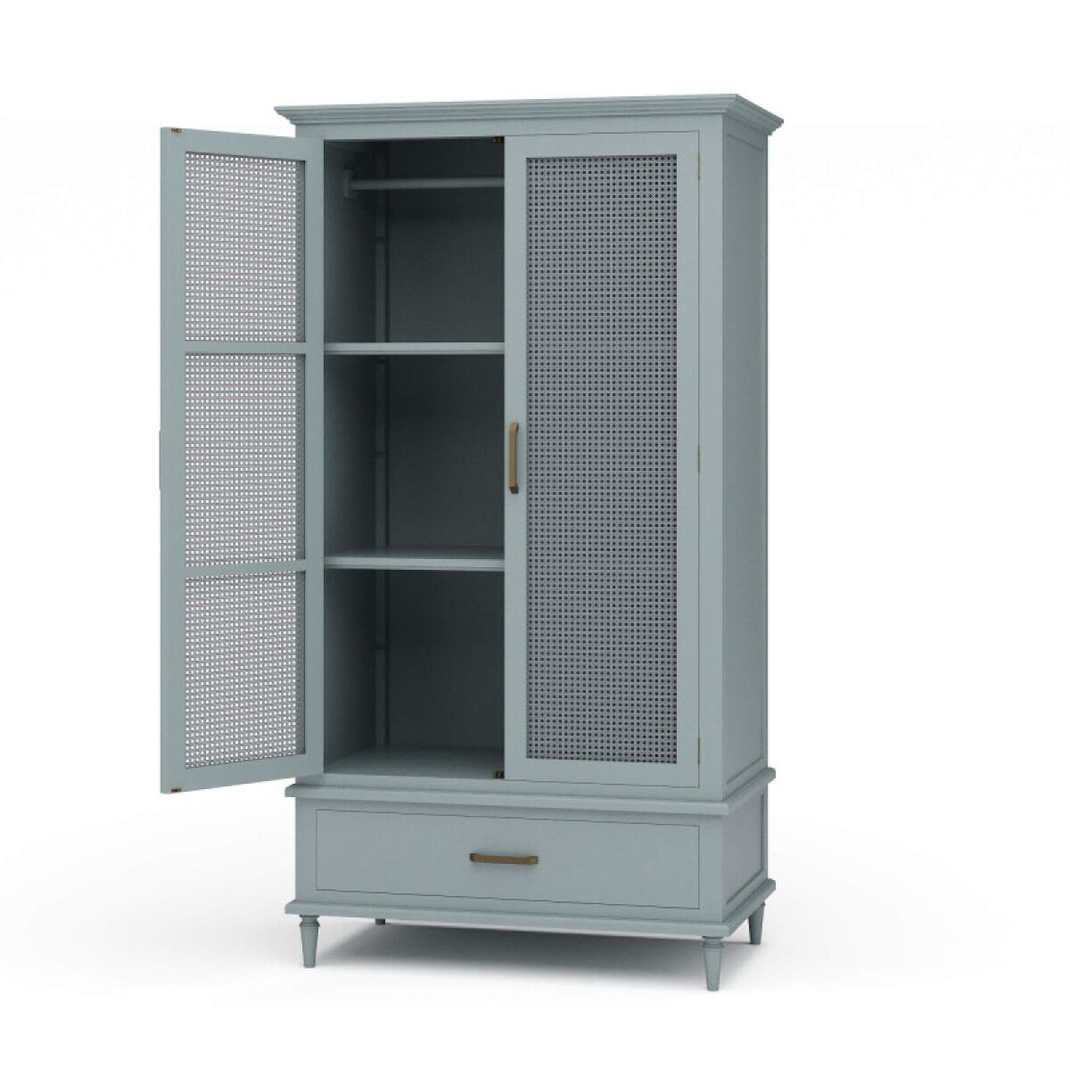297a4e13ba6d0c752a46d9ca390088b5 Jamison Wardrobe W/ Rattan Door - Image 1