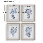 Shibori Coral Framed Prints, S/4 - Image 6