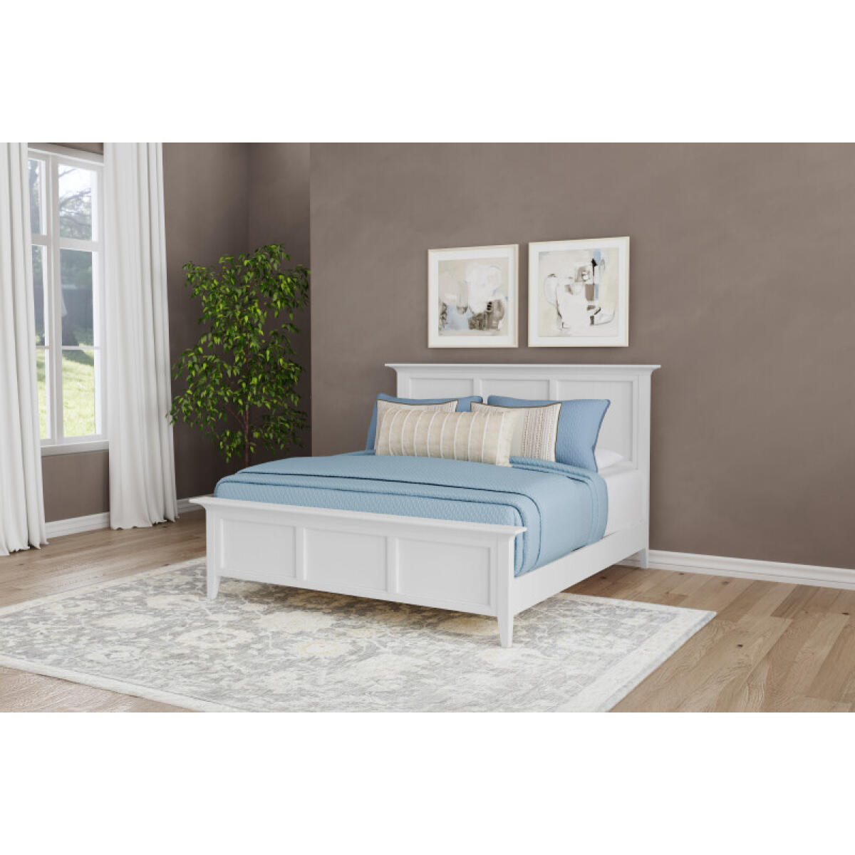 2a573c0ed36fe2add6c9f3d2e60366fb Westlake Wh Queen Panel Bed - WSLWH5030 - Image 1