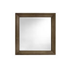 Maple Road Landscape Mirror with Beveled Glass Bedroom Mirrors Brown 8