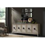 Archway 4 Door Accent Cabinet Dining Storage Black 28