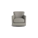 New American Living Leather Thin Track Arm Swivel Glider Chair