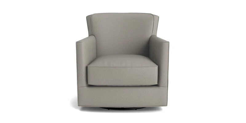 2aaff44f106a4a8c6bb8c8087b772e81 New American Living Leather Thin Track Arm Swivel Glider Chair - Image 1