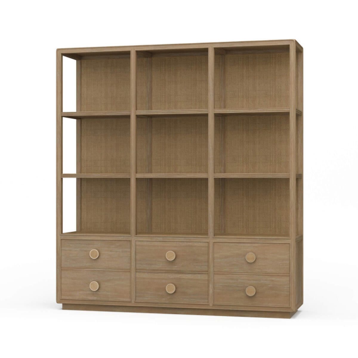 2abc31df203fd9c538d957d2269ed269 Cohan Open Cabinet W/ 6 Drawers W/ Rattan - Image 1