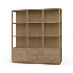 Cohan Open Cabinet W/ 6 Drawers W/ Rattan