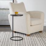 Brunei Accent Table, Nickel Chairside Tables Black 13