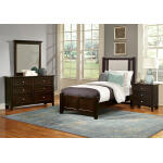 Bonanza TWIN UPHOLSTERED BED 3/3 – LINEN Beds BB27 Merlot 7