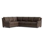 Ellery Leather Roll Arm L-Shaped Sectional