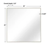 Alexo Square Mirror, Silver - Image 6