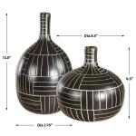 Graphite Stride Vases, S/2 - Image 7