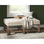 Upholstered Ottoman Cocktail Table Cocktail & Coffee Tables Barnwood Oak 10