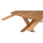 Crossbuck Live Edge Dining Table with Extendable Leaves - Image 11