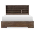 4290 Architect BR Complete Bookcase Bed W. 2 Side Storage Queen 5/0 - Image 3