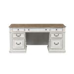 Magnolia Manor Complete 5 Piece Desk Desks Antique White & Weathered Bark 14