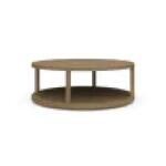 Cohan Round Coffee Table W/ Wood Shelf - Image 4