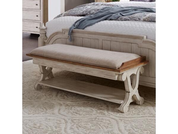 Farmhouse Reimagined Bed Bench Accent Furniture Accent Furniture