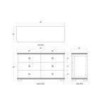 Luna 6 Drawer Dresser - Image 8