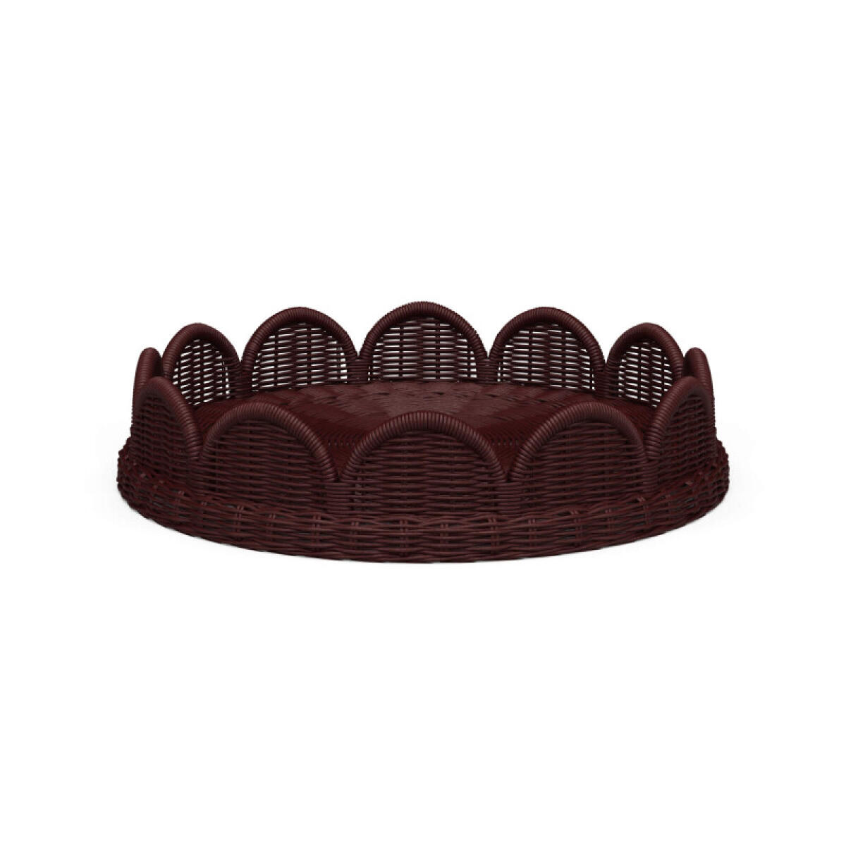 2c4cfe8f40c888d99307ef945a962b55 Scalloped Round Rattan Tray - Image 1