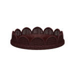 Scalloped Round Rattan Tray