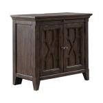 Paradise Valley 2 Door Bedside Chest w/ Charging Station Nightstands Brown 18
