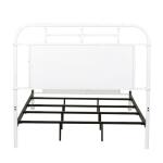 Vintage Series Full Metal Bed – Antique White Youth Beds Distressed Metal 13